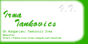 irma tankovics business card